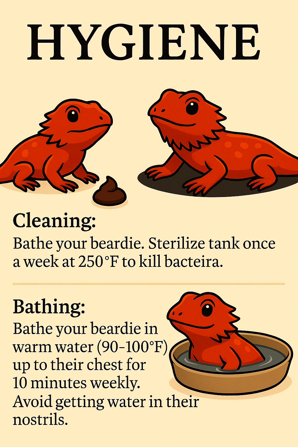 Bearded dragon enclosure hygiene